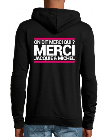 sexy Veste à capuche JM Merci Qui