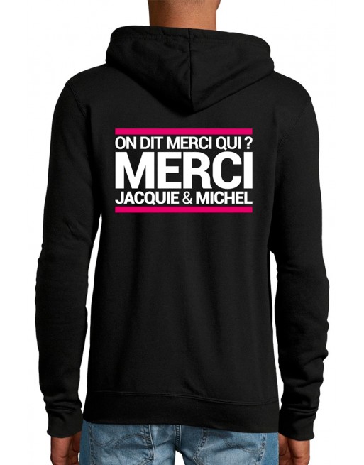 sexy Veste à capuche JM Merci Qui