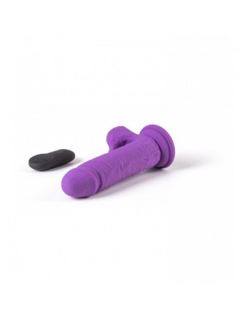 sexy VIBROMASSEUR RÉALISTE R12 14.4CM AVEC TÉLÉCOMMANDE VIOLET