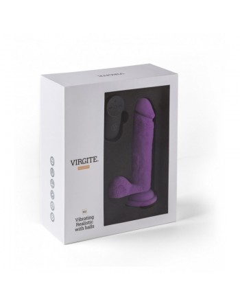 sexy VIBROMASSEUR RÉALISTE R12 14.4CM AVEC TÉLÉCOMMANDE VIOLET