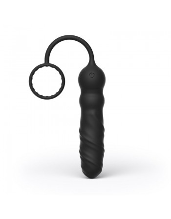 sexy Plug anal et cockring Deep Seeker - Noir