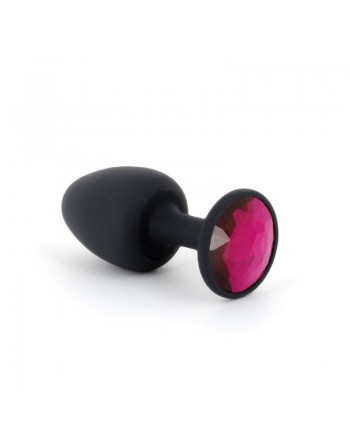 sexy Plug Anal Bijou Geisha Ruby M - Noir et Rose