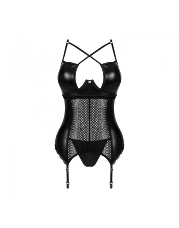 sexy Norides Corset et string - noir