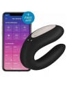 sexy Stimulateur connecté pour couple Satisfyer Double Joy - Noir