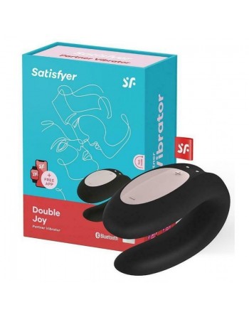 sexy Stimulateur connecté pour couple Satisfyer Double Joy - Noir