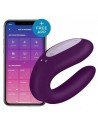 sexy Stimulateur connecté pour couple Satisfyer Double Joy - Violet