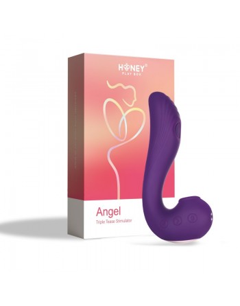 sexy Angel - Vibromasseur 3 en 1 point G et léchage du clitoris - Violet