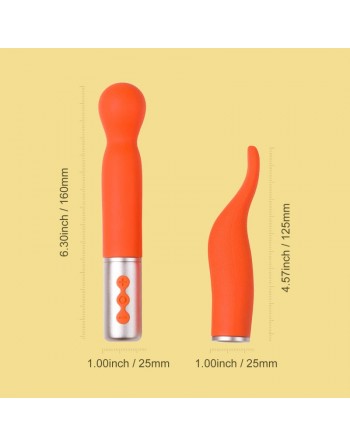 sexy Partschinite - The naughty collection - Vibromasseur à tête interchangeable Orange