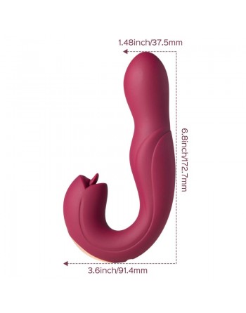 sexy Joi Pro 2 Violet - Vibrateur - lécheur de clitoris rotatif à tête télécommandée pour le point G