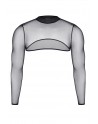 sexy Crop top tulle noir transparent - Regnes