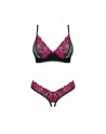 sexy Rosenty ensemble 2 pièces ouvert - Noir