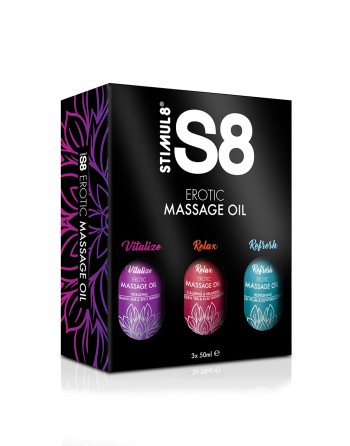 sexy Coffret huiles de massage S8 3x50ml