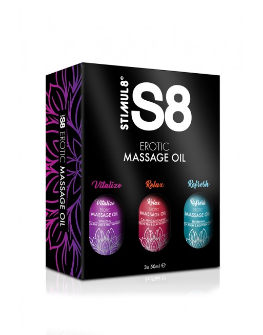 sexy Coffret huiles de massage S8 3x50ml