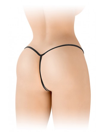 sexy String ficelle ouvert Sandra noir - Fashion Secret