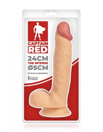 sexy Gode réaliste The Intense 24 x 5 cm - Captain Red