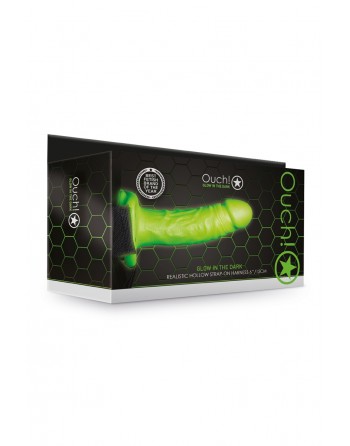 sexy Gode-ceinture creux phosphorescent  18cm - Ouch