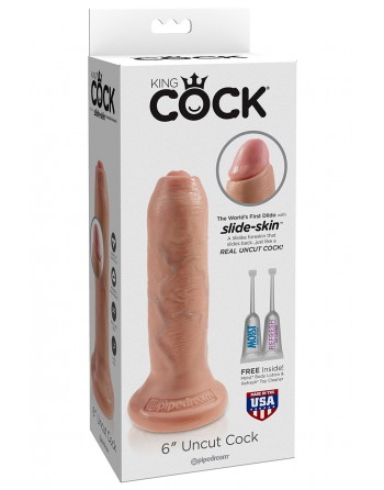 sexy Gode 17,5 cm avec prépuce - King Cock