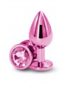 sexy Plug bijou aluminium chromé rose M