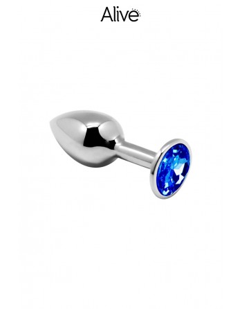 sexy Plug métal bijou bleu M - Alive