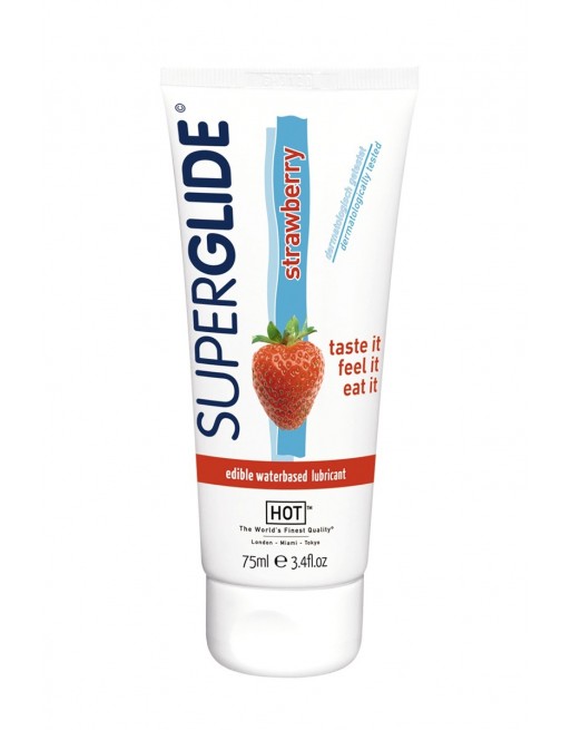 sexy Lubrifiant Comestible SuperGlide fraise - HOT