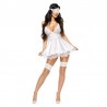 sexy Eve Babydoll et Masque - Blanc