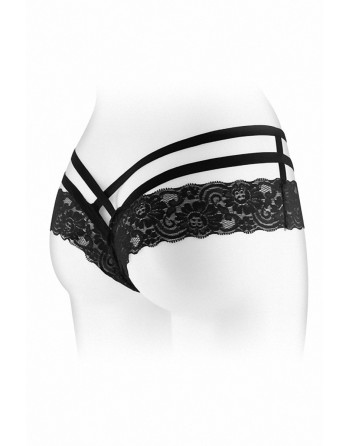 sexy Tanga ouvert Anne - noir