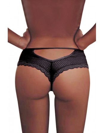 sexy Tanga noir dentelle - Paris Hollywood