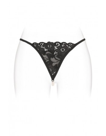 sexy String noir et perles Venusina Fashion Secret
