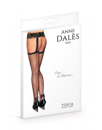 sexy Collants ouvert résille noir Tosca - Anne d'Alés