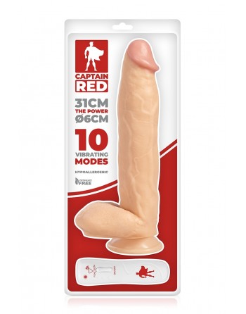 sexy Vibro XXL The Power 31 x 6 cm - Captain Red