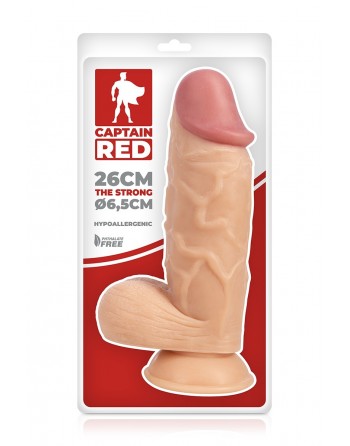 sexy Gode XXL The Strong 26 x 6,5 cm - Captain Red