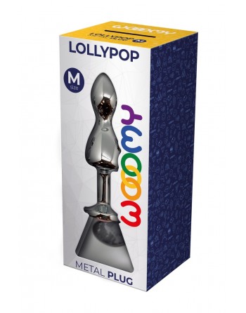 sexy Plug bijou Lollypop transparent M - Wooomy