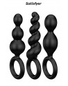 sexy Set de 3 plugs noirs Booty Call - Satisfyer
