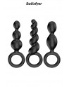 sexy Set de 3 plugs noirs Booty Call - Satisfyer