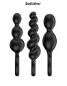 sexy Set de 3 plugs noirs Booty Call - Satisfyer