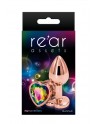 sexy Plug anal aluminium coeur Rose Gold S - Rear Assets