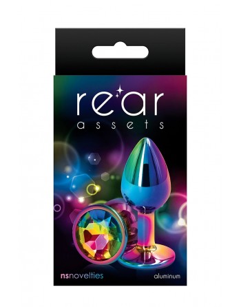 sexy Plug anal aluminium multicolore S - Rear Assets
