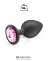 Plug bijou silicone noir L