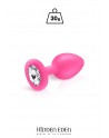 Plug bijou silicone rose S