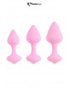 sexy Coffret 3 plugs anal Bibi - rose