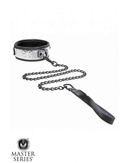 sexy Collier argenté avec laisse - Master Series