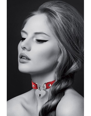 sexy Collier rouge cadenas coeur - Bijoux Pour Toi