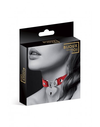 sexy Collier rouge cadenas coeur - Bijoux Pour Toi