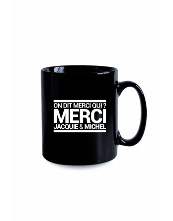 sexy Mug noir JM - On dit merci qui ?