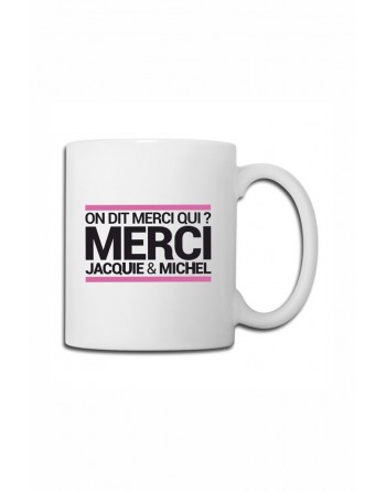 sexy Mug blanc JM - On dit merci qui ?