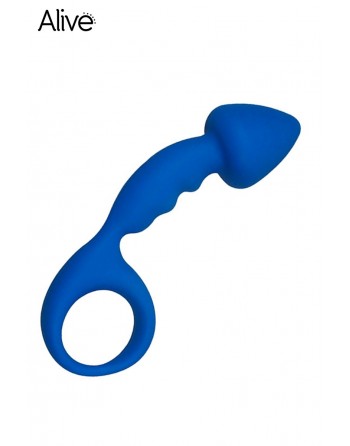 Plug anal bleu flexible