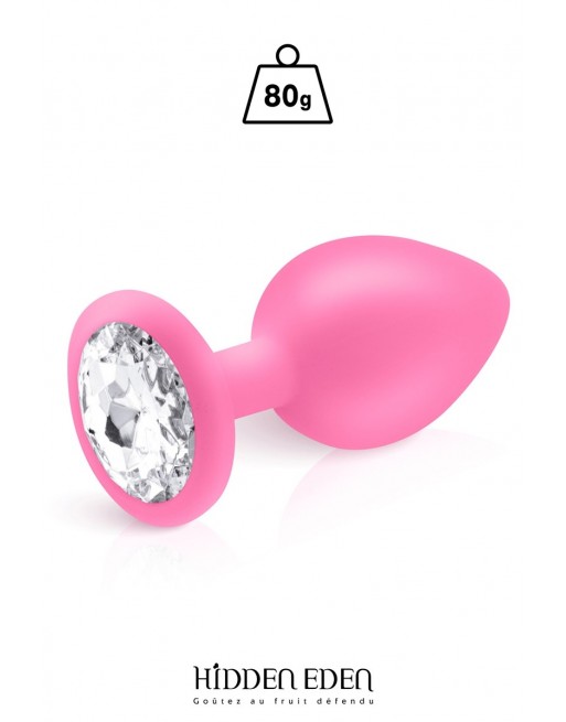 Plug bijou silicone rose L - Hidden Eden