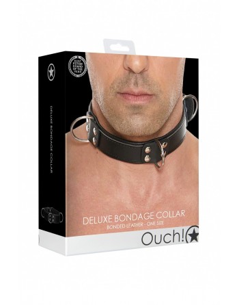 sexy Collier Bondage Deluxe noir - Ouch!
