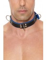 sexy Collier Bondage Deluxe bleu et noir - Ouch!