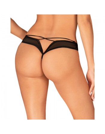 sexy Roxelia string ouvert - Noir